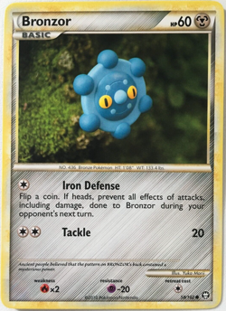 POKEMON BRONZOR 58/102 HS TRIUMPHANT COMMON NEAR MINT - Image 1