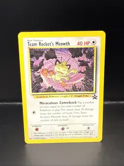 Pokemon - Black Star Promo - Team Rocket's Meowth - #18 N - Image 2
