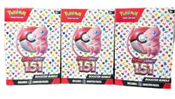 Pokemon TCG: Scarlet & Violet - (LOT of 3) 151 Booster Bundle *NEW & SEALED* - Image 1