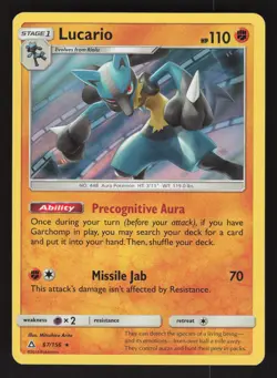 Lucario 67/156 Holo Rare Pokemon SM - Ultra Prism - Image 1