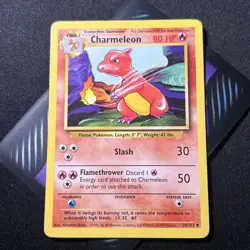 Pokemon TCG Base Set Unlimited Non-Holo #24/102 Charmeleon LP - Image 1