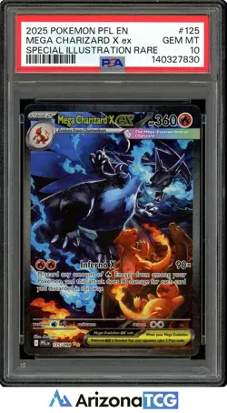 Pokemon 2025 Mega Charizard X ex 125/094 SIR Phantasmal Flames GEM MINT PSA 10 - Image 1