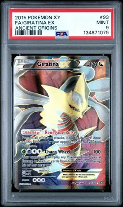 2015 POKEMON XY ANCIENT ORIGINS #93 FULL ART/GIRATINA EX PSA 9 - Image 1