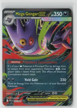Pokemon Mega Gengar ex Holo #056/094 ME02: Phantasmal Flames Near Mint or Better - Image 1