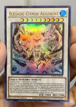 Yugioh 1x Icejade Gymir Aegirine PHHY-EN038 Ultra Rare 1st Ed NM w/Tracking - Image 1
