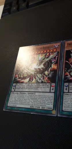 Yu-Gi-Oh! 3xOberster Konig Drache Buntaugig, LEDD-DEC02, Common, 1. Auflage, EX - Image 2