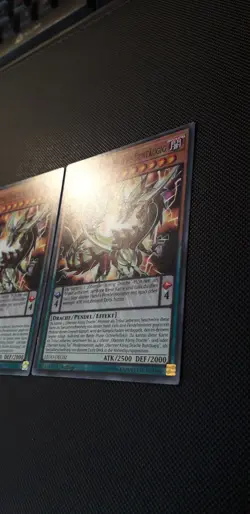 Yu-Gi-Oh! 3xOberster Konig Drache Buntaugig, LEDD-DEC02, Common, 1. Auflage, EX - Image 4