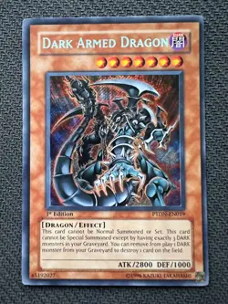 Yugioh Dark Armed Dragon 1st Edition Secret Rare PTDN-EN019 VLP/NM - Image 1