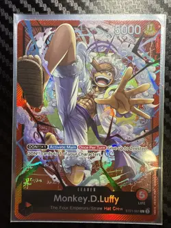 One Piece Monkey D Luffy ST21-001 Leader Starter Deck Mint NM Condition - Image 1