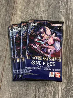 One Piece (OP-14) The Azure Sea's Seven English Booster Pack x 4 - Image 3
