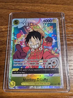 One Piece Monkey D Luffy OP07-109 SR 500 Years In The Future English NM - Image 1