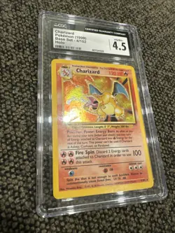 CGC 4.5 Charizard 1999 Base Set 4/102 Holo Pokemon Card - Image 1