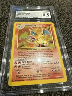 CGC 4.5 Charizard 1999 Base Set 4/102 Holo Pokemon Card - Image 2