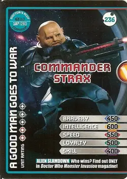 DR WHO MONSTER INVASION SET 2 EXTREME CARD: 236 COMMANDER STRAX - Image 1