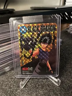 No.143 Hiei BLACK DRAGON YuYu Hakusho Card BANDAI JAPAN HOLO 1993 - Image 1