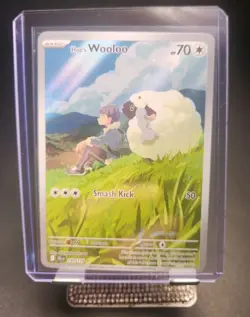 Pokemon TCG Hop's Wooloo Illustration Rare Holo Card 170/159 Journey Together NM - Image 1