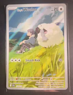 Pokemon TCG Hop's Wooloo Illustration Rare Holo Card 170/159 Journey Together NM - Image 2