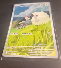 Pokemon TCG Hop's Wooloo Illustration Rare Holo Card 170/159 Journey Together NM - Image 3