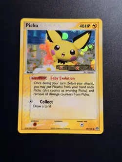 Pokemon TCG EX Emerald Pichu Stamped Reverse Holo Card 59/106 (2005) NM/LP - Image 1