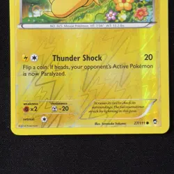 Pikachu 27/111 Reverse Holo XY Furious Fists Pokemon Card 2014 English LP+ - Image 4