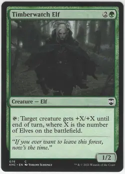 MTG Magic the Gathering Timberwatch Elf #76 Commander: Kaldheim - Image 1
