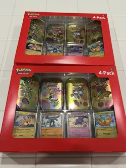 Pokemon TCG Scarlet & Violet 151 Sealed 4-Pack Sam’s Club Mini Tin Brand New - Image 1