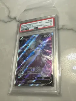 2022 POKEMON SWSH BLACK STAR PROMO #229 FULL ART/MEWTWO V PSA 10 - Image 1