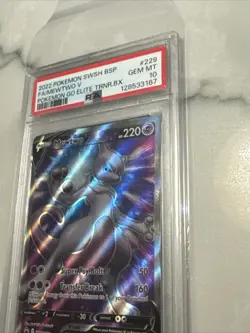2022 POKEMON SWSH BLACK STAR PROMO #229 FULL ART/MEWTWO V PSA 10 - Image 2