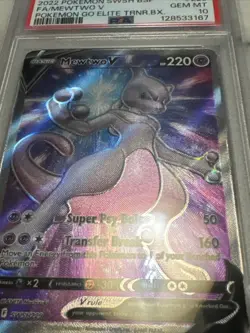 2022 POKEMON SWSH BLACK STAR PROMO #229 FULL ART/MEWTWO V PSA 10 - Image 4