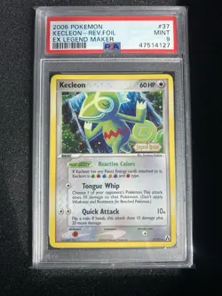 Pokemon Kecleon EX Legend Maker Reverse Holo #37 PSA 9 Mint - Image 1