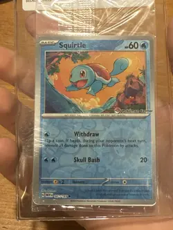 Pokemon Center Stamped Reverse Holo Squirtle Promo 007/165 Pokemon 151 Sealed - Image 4