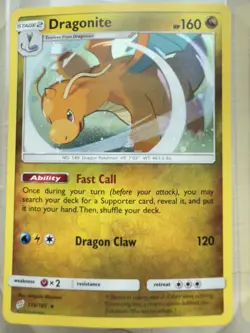 Pokemon TCG Dragonite 119/181 Sun & Moon Team Up Cosmos Holo Rare Promo NM - Image 1