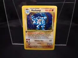 DMG Pokemon TCG Machamp Base Set 8/102 Holo Shadowless 1st Edition Holo Rare - Image 1