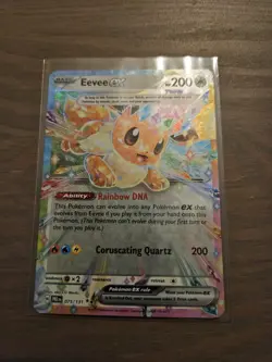 Pokemon TCG Scarlet & Violet Prismatic Evolutions Eevee Ex 075/131 Double Rare - Image 1