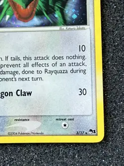 2006 Pokemon TCG Rayquaza Cosmos Holo Rare 3/17 Pop Series 1 NM - Image 5