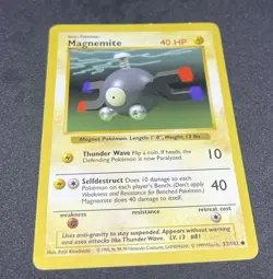Magnemite Pokemon 1999 Base Set #53/102 Shadowless Common WOTC Vintage Card - Image 3