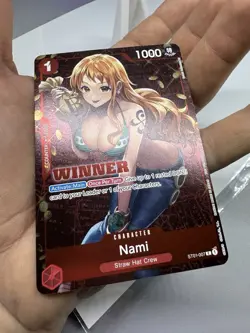 Nami Winner Promo ST01-007 English One Piece Card Tournament Pack Vol. 3 NM - Image 2