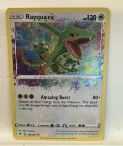 Rayquaza 138/185 Vivid Voltage Amazing Rare Holo Pokemon Card NM - Image 1