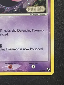 Gastly 52/92 Legend Maker Pokemon Card Moderately Played reverse holo - Image 5