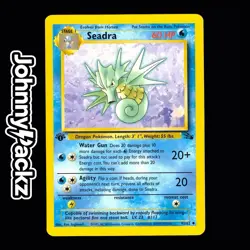 Pokemon TCG - Seadra 42/62 - 1st Edition Vintage Card 1999 - Fossil (NM) - Image 1
