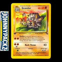 Pokemon TCG - Graveler 37/62 - 1st Edition - Vintage Card - Fossil (NM) - Image 1