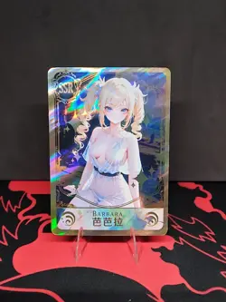 Carte Barbara Genshin Impact Sexy ACG Goddess Story Waifu Card Girl Holo Foil - Image 1