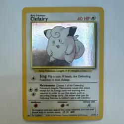 NM Clefairy 5/102 Base Set Holo Rare Pokemon Card - Image 1