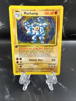 Pokemon Card Machamp Base Set 8/102 Holo Rare - Image 1
