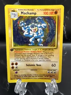 Pokemon Card Machamp Base Set 8/102 Holo Rare - Image 2