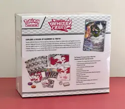 New Sealed Scarlet Violet Pokemon Center White Flare Elite Trainer Box ETB Cards - Image 2
