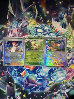 Pokemon TCG Prismatic Evolutions Reverse Holo Pokeball x3 Cards Bundle - Image 1