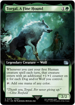 Torgal, A Fine Hound (Extended Art) - 0474 - Final Fantasy - MTG - NM/M - Image 1