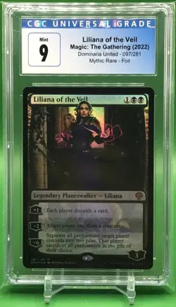 2022 MTG Dominaria United - LILIANA OF THE VEIL - FOIL 097/281 - CGC 9 Mint - Image 1