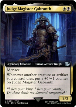 Judge Magister Gabranth (Extended Art) - 0495 - Final Fantasy - MTG - NM/M - Image 1